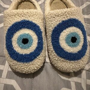 Cozy Evil Eye Slippers